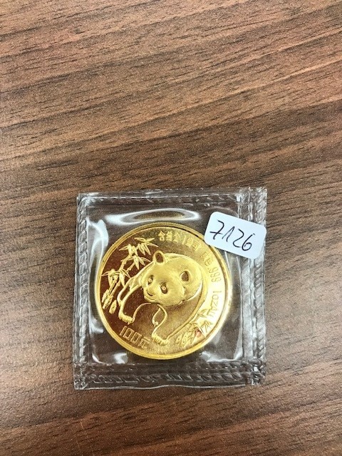 PEUS 7126 China 31,1 g Feingold. Panda zwischen Bambus 100 Yuan GOLD Unze 1986 Uncirculated (eingeschweißt)