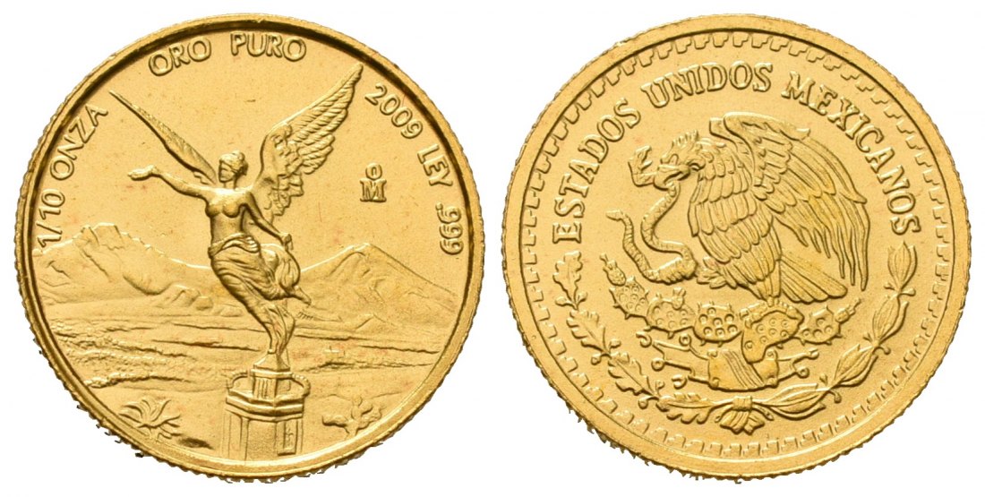 PEUS 7168 Mexiko 3,11 g Feingold. 1/10 Unze GOLD 2009 Stempelglanz