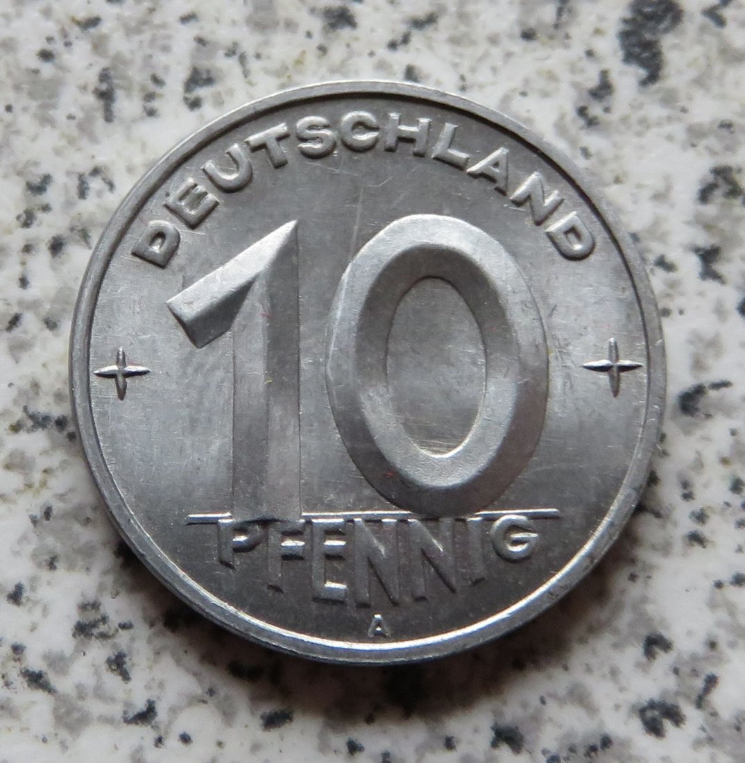  DDR 10 Pfennig 1949 A, deutlich besser   