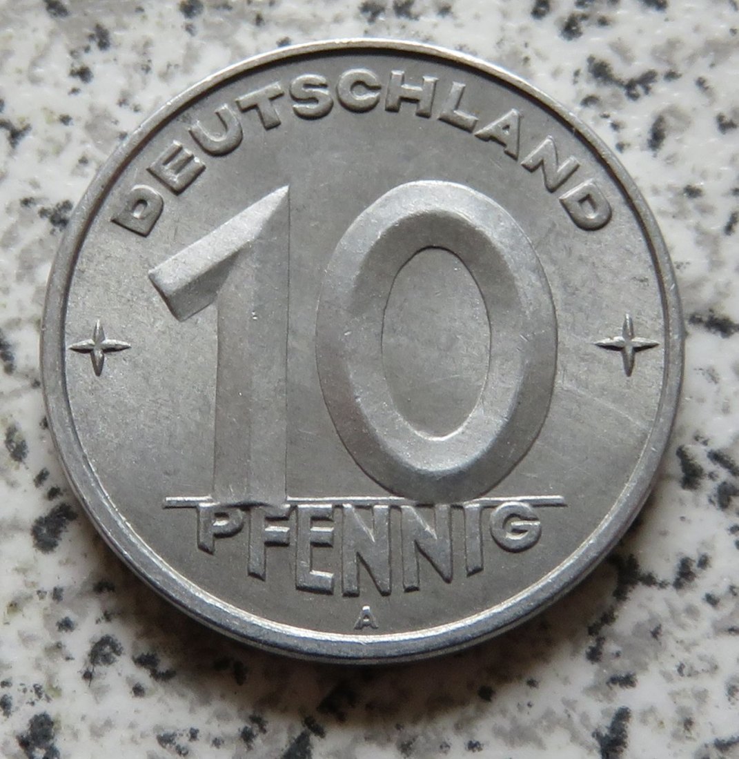  DDR 10 Pfennig 1949 A, besser   