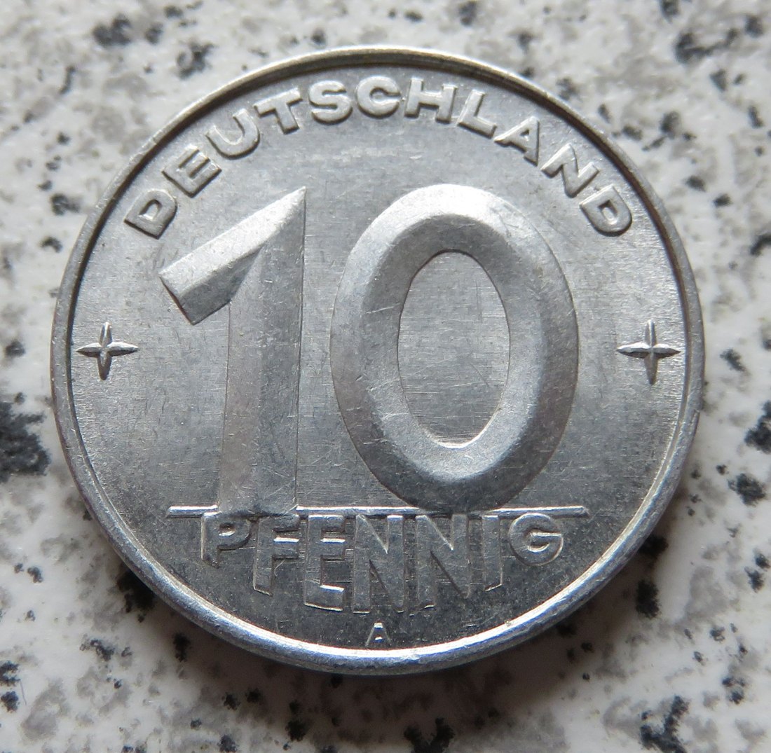  DDR 10 Pfennig 1950 A, besser   