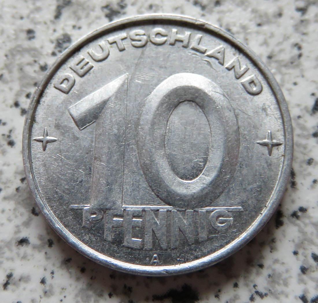  DDR 10 Pfennig 1952 A, deutlich besser   
