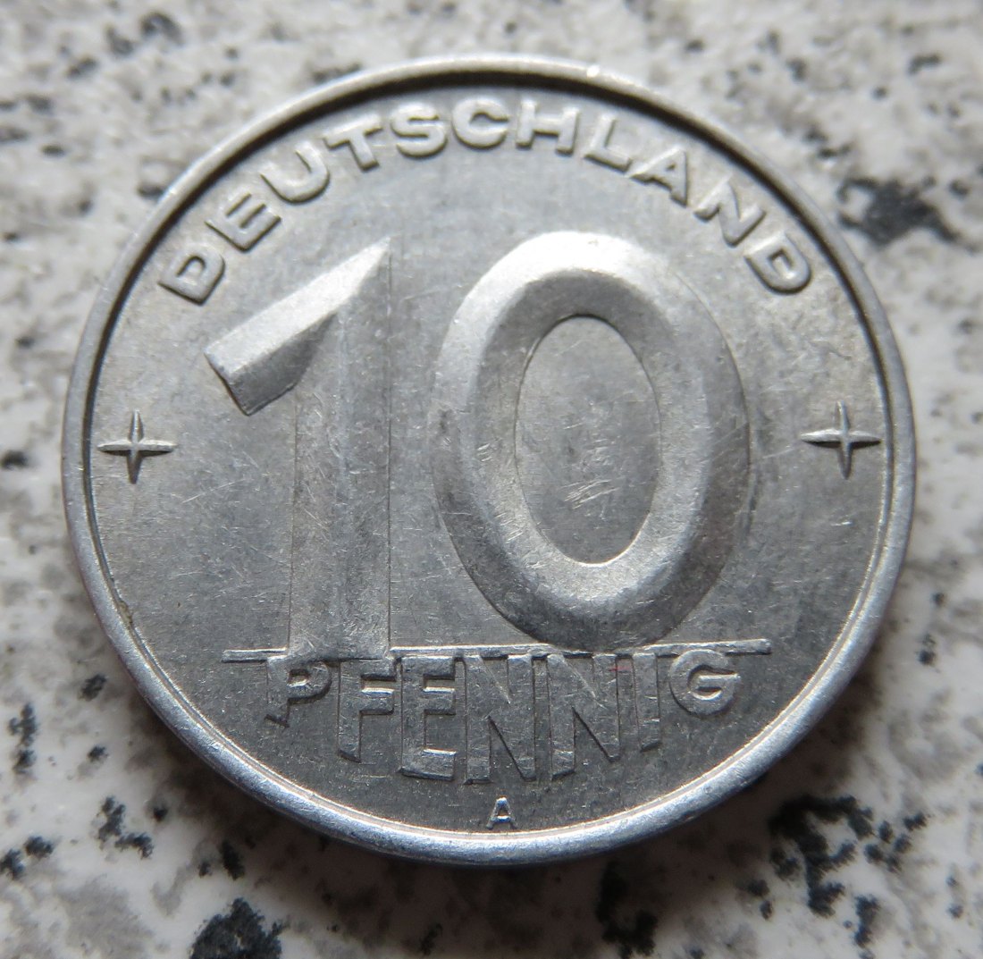  DDR 10 Pfennig 1953 A, deutlich besser   