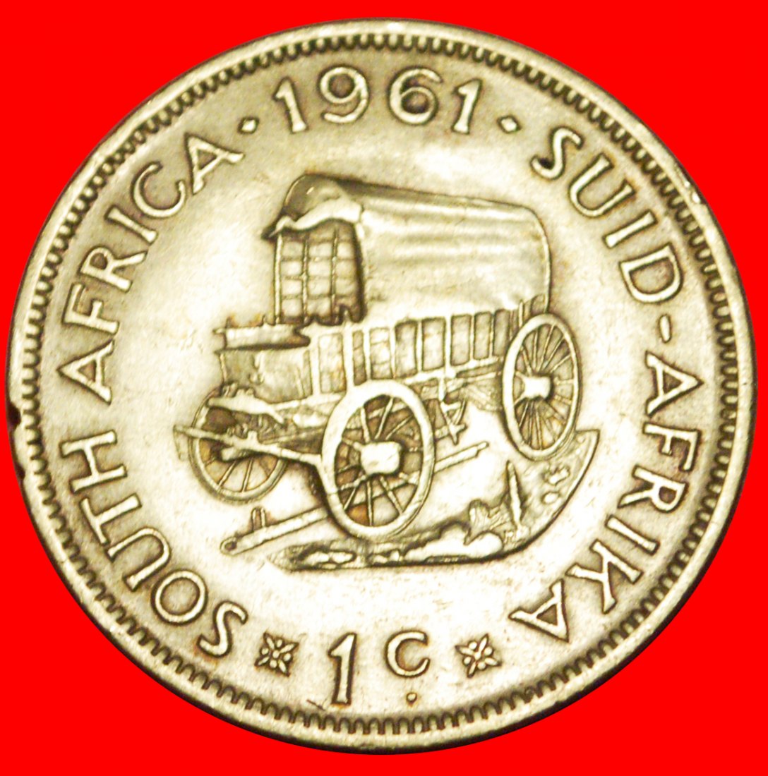  * COVERED WAGON (1961-1964): SOUTH AFRICA ★ 1 CENT 1961!★LOW START★ NO RESERVE!!!   