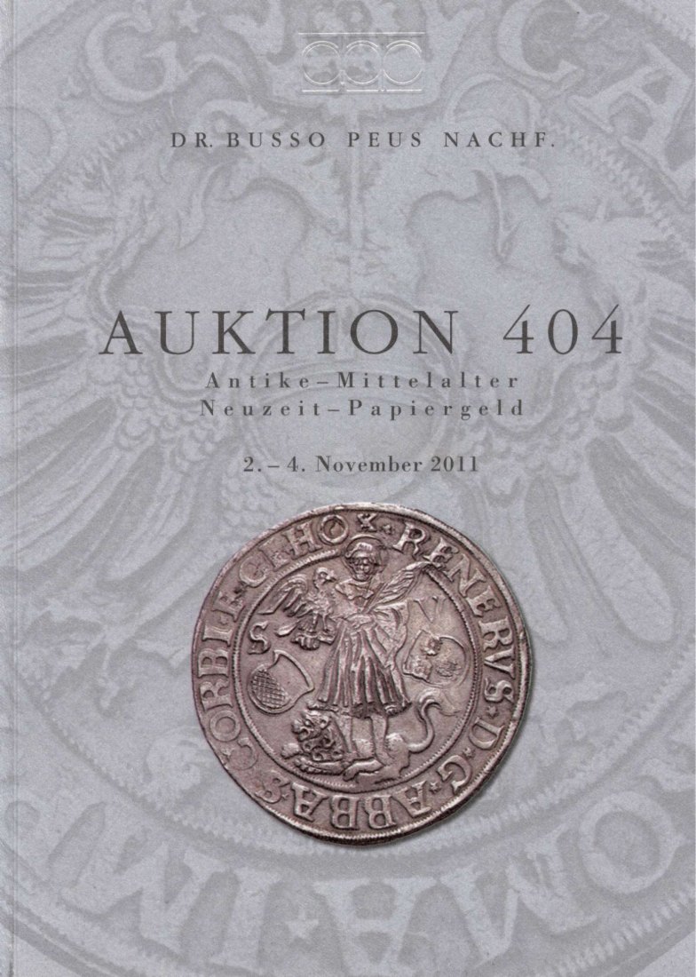  Busso Peus (Frankfurt) Auktion 404 (2011) Antike bes. Magna Graecia, Persien /Slg PERSIJN Papiergeld   