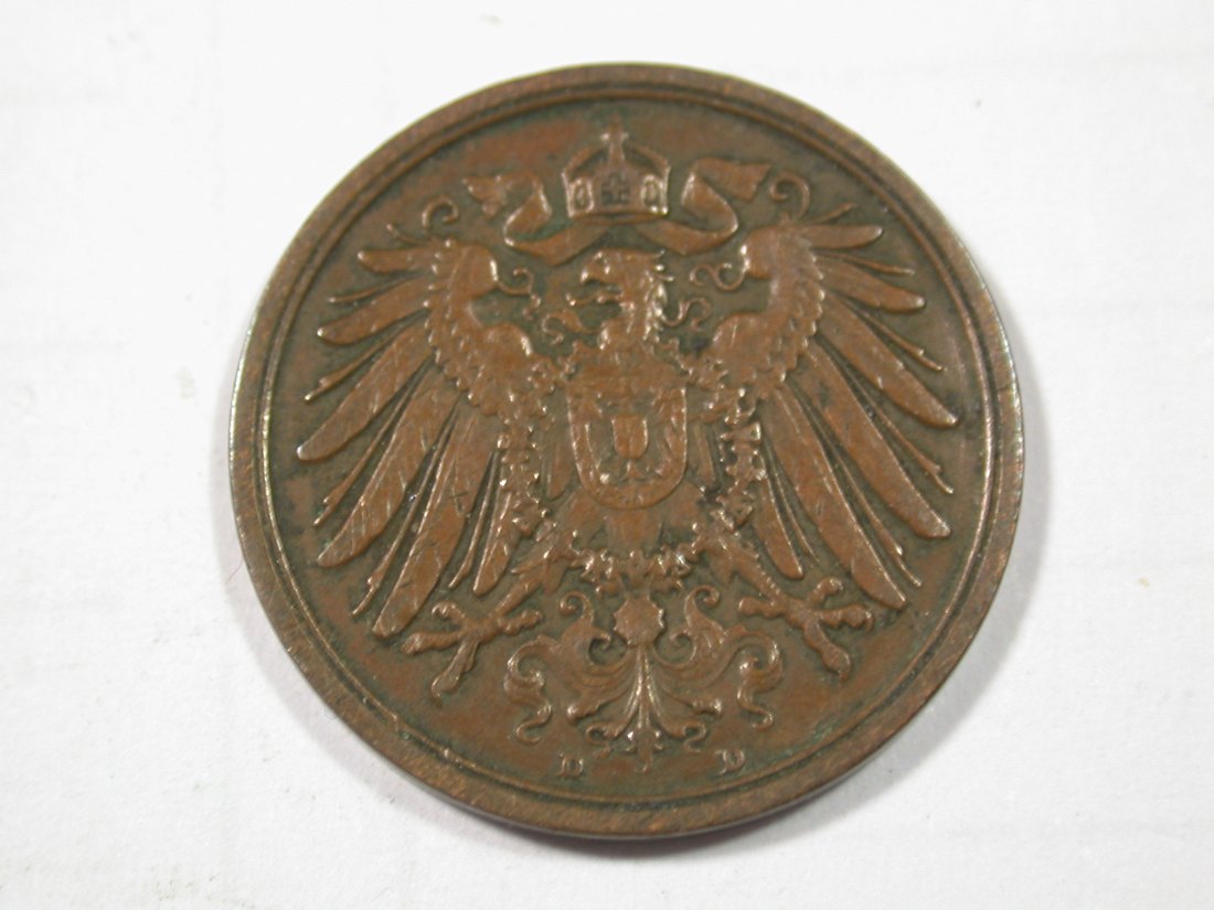  G10  KR  2 Pfennig  1912 D in ss+  Originalbilder   