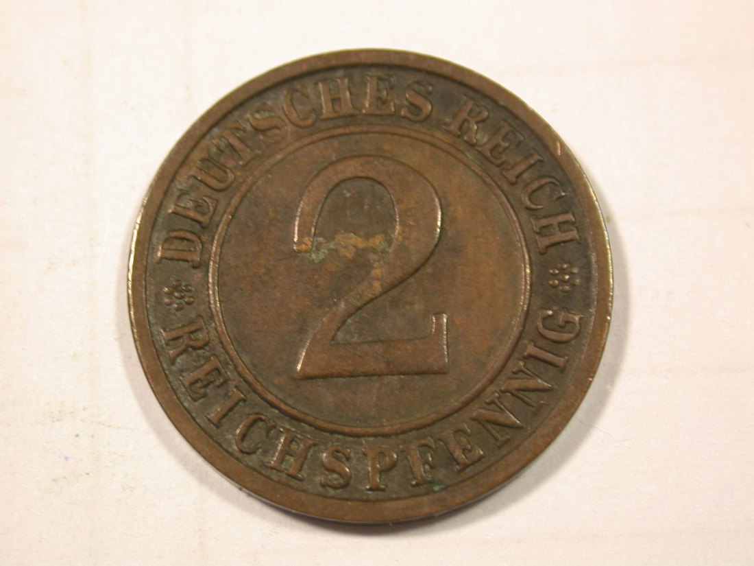 G10 Weimar 2 Pfennig 1936 D in ss+ Originalbilder