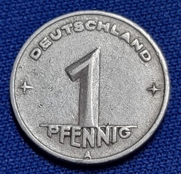  908(5) 1 Pfennig (DDR) 1948/A in ss ............................................... von Berlin_coins   
