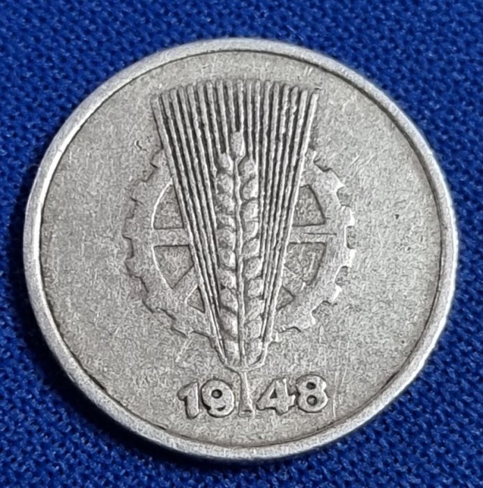  908(5) 1 Pfennig (DDR) 1948/A in ss ............................................... von Berlin_coins   