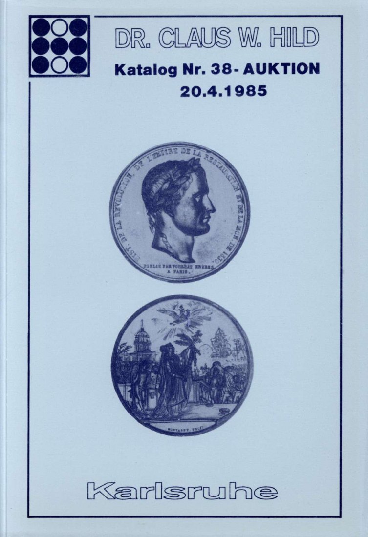  Hild (Karlsruhe) Auktion 38 (1985) Münzen von der Antike ,Mittelalter und Neuzeit   