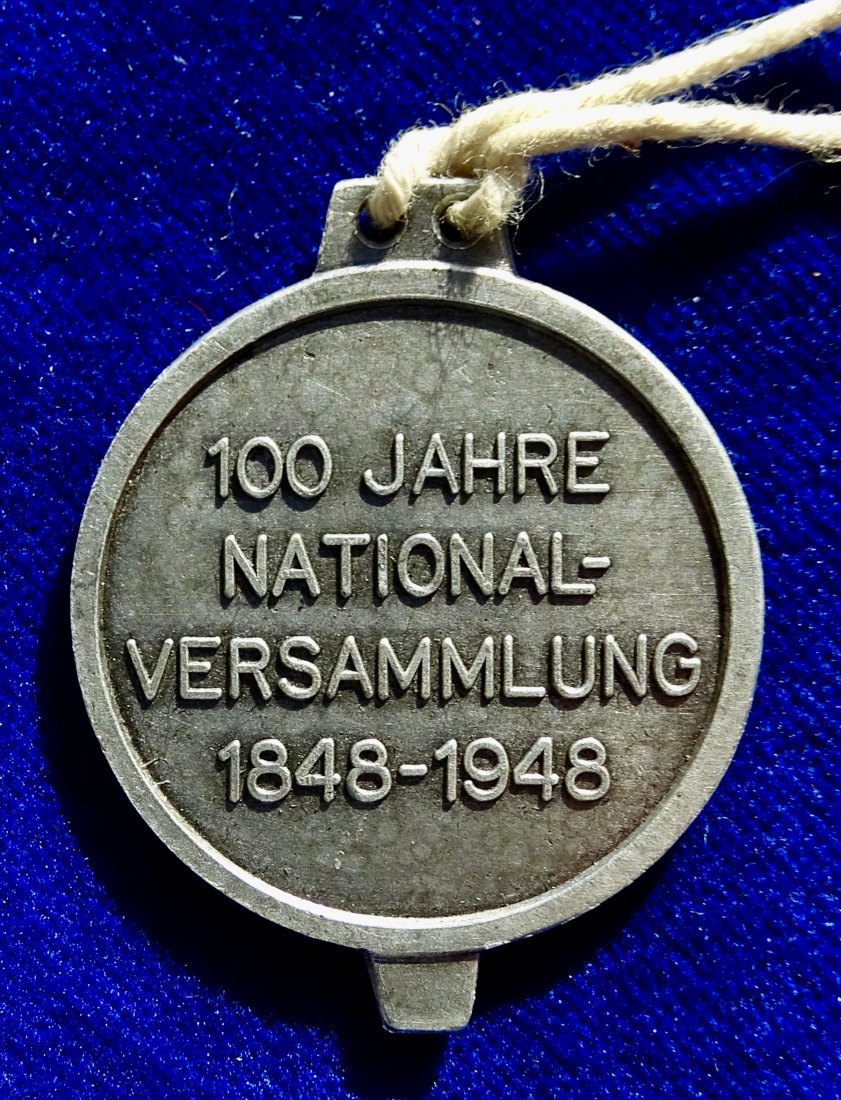  Frankfurt am Main 1948 Medaille 100 Jahrfeier zum 1. Deutschen Parlament   