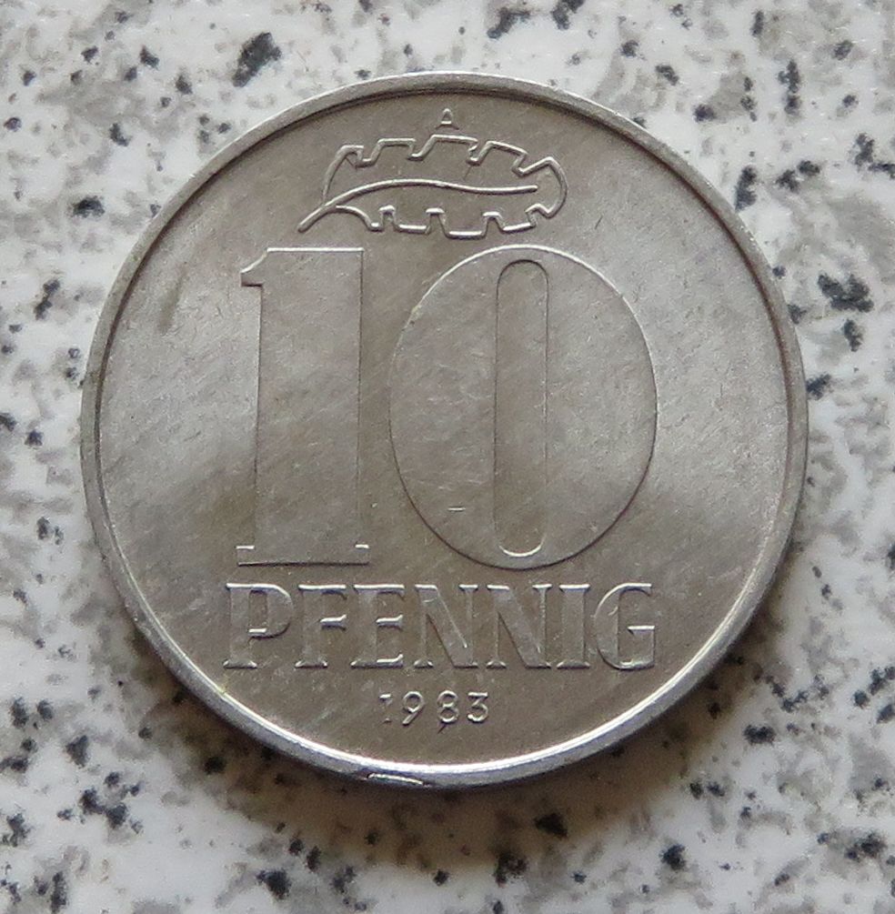  DDR 10 Pfennig 1983 A, deutlich besser   