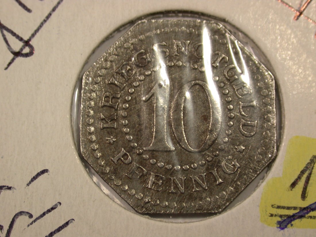 F05 Sondershausen Notgeld 10 Pfennig o.J. in ss-vz Originalbilder