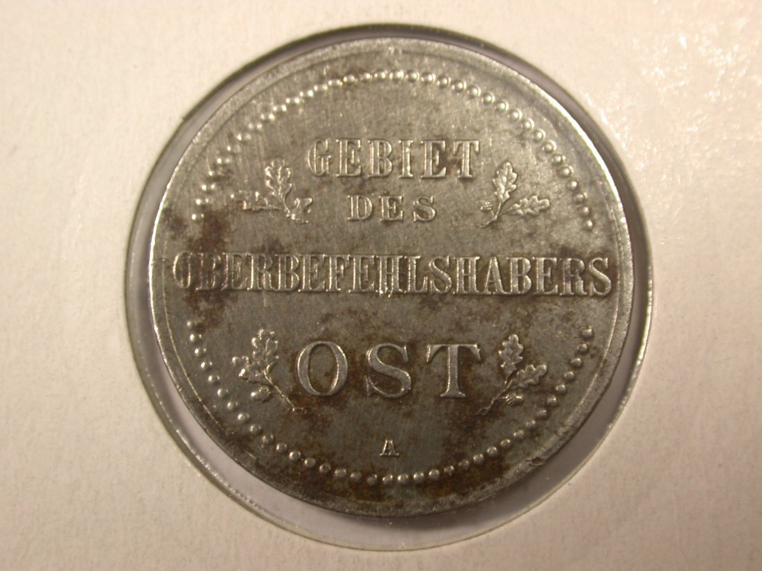  F05  Oberbefehlshaber Ost  3 Kopeken 1916 A in ss-vz  Originalbilder   