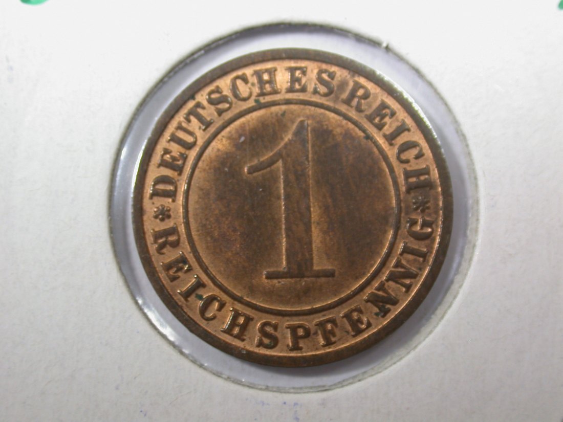  F05  Weimar  1 Reichspfennig  1936 F in vz-st/f.st   Originalbilder   