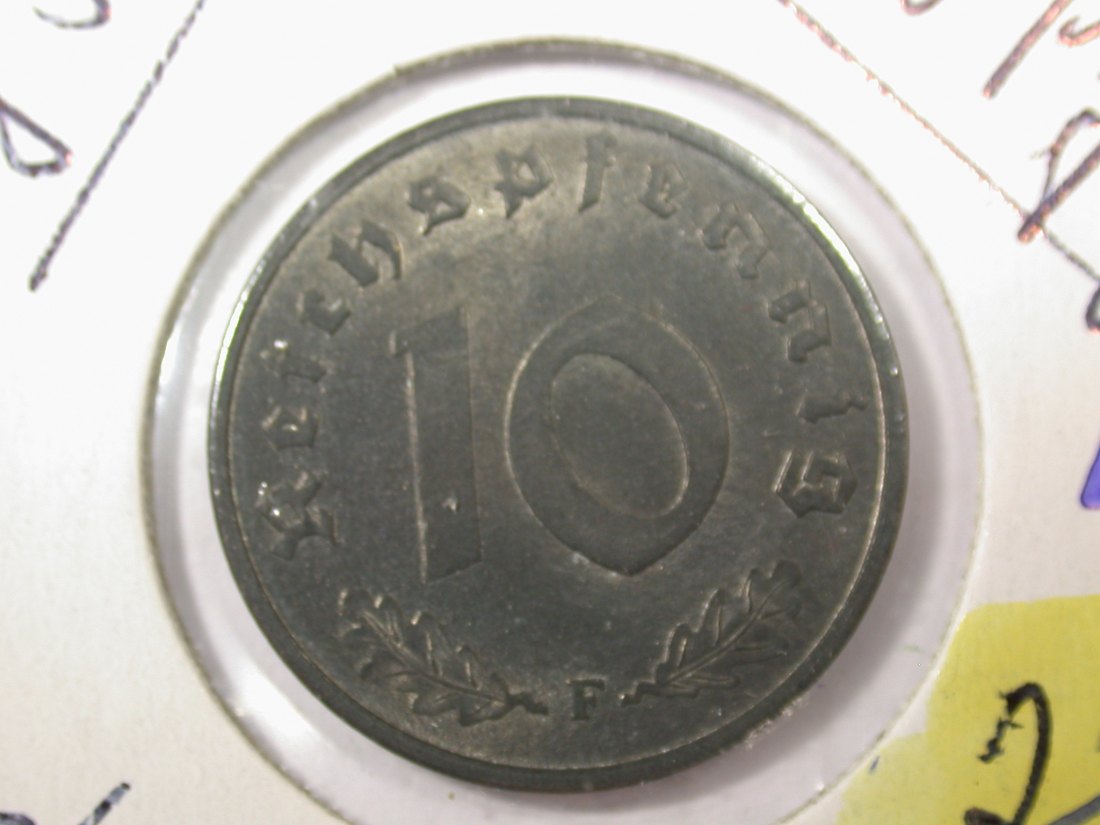 F05 Alliierte Besatzung 10 Pfennig 1947 F in ST fein RR Erhaltung!! Originalbilder