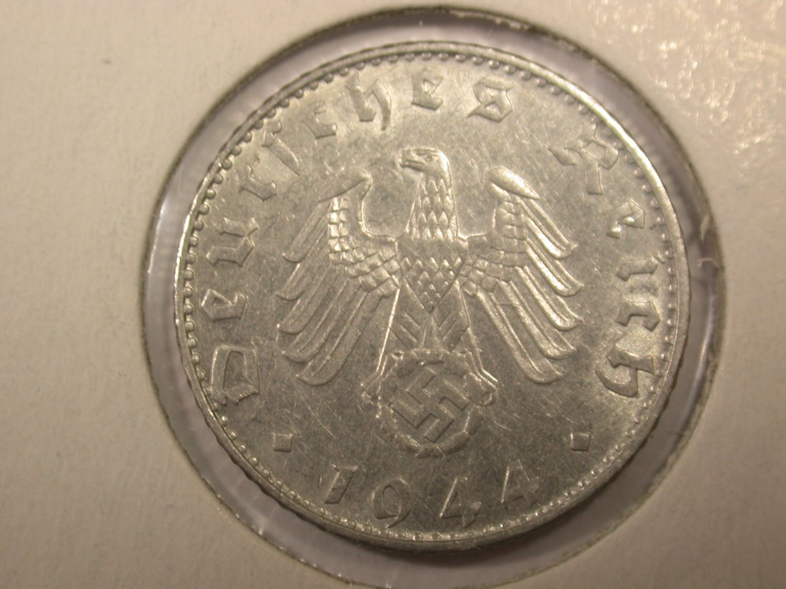  F05  3.Reich  50 Pfennig  1944 B in vz+ Originalbilder   