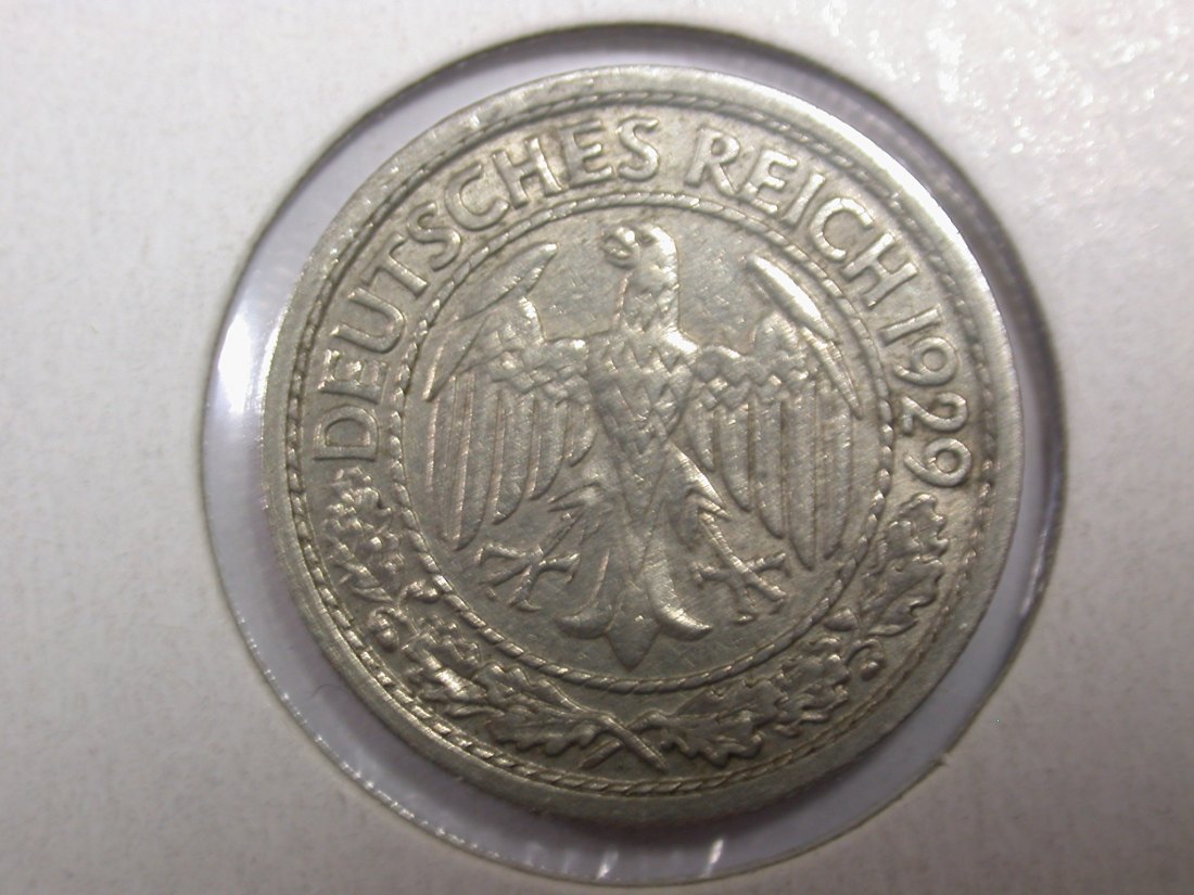  F05  Weimar  50 Pfennig  1929 F in ss/ss+ R   Originalbilder   