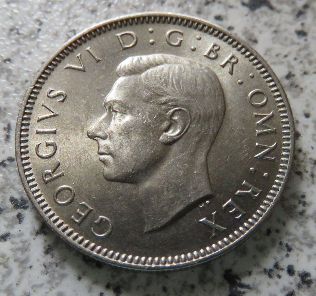  Großbritannien 1 Shilling 1948, Schottisch, Erhaltung (2)   