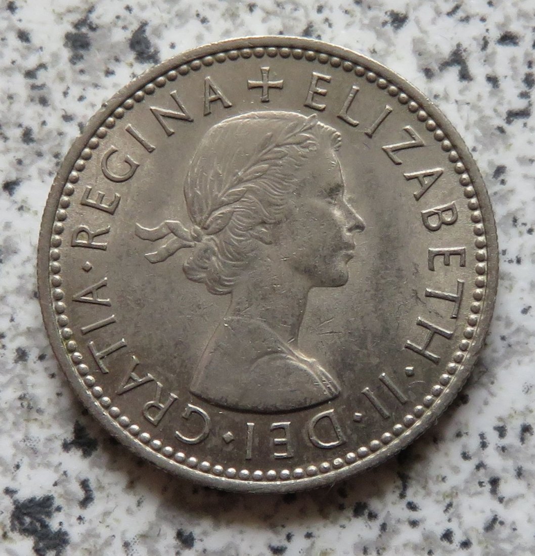  Großbritannien 1 Shilling 1954, Englisch, besser   