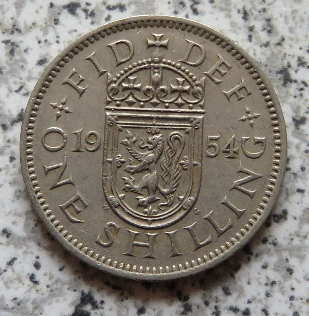  Großbritannien 1 Shilling 1954, Schottisch   