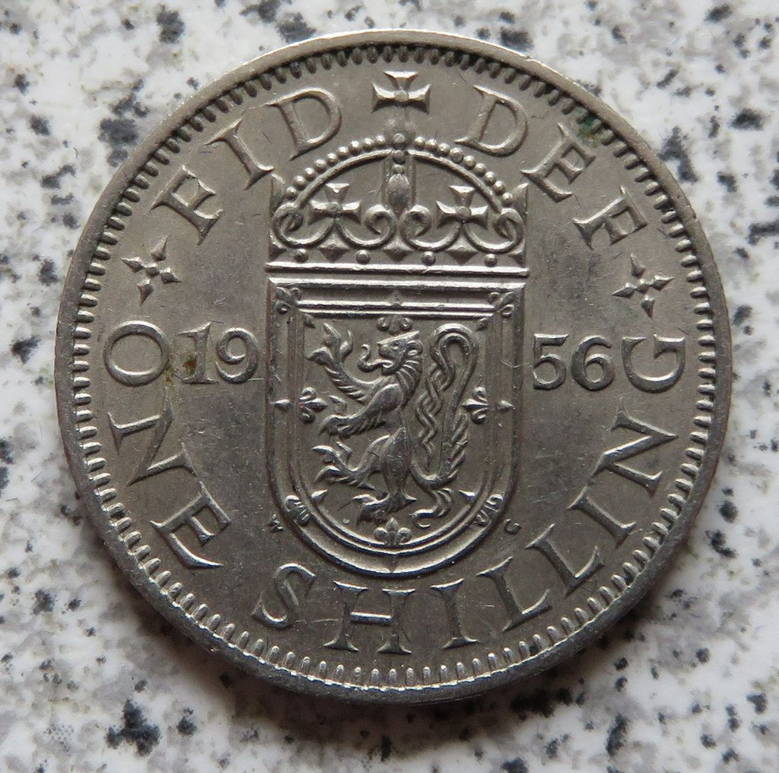  Großbritannien 1 Shilling 1956, Schottisch (2)   