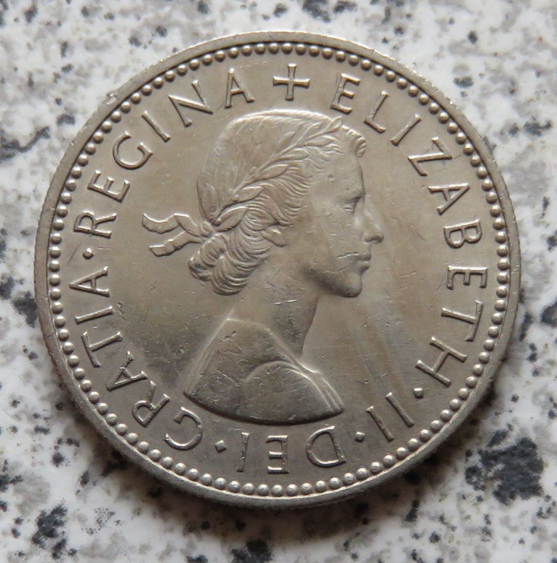  Großbritannien 1 Shilling 1957, Schottisch, besser   