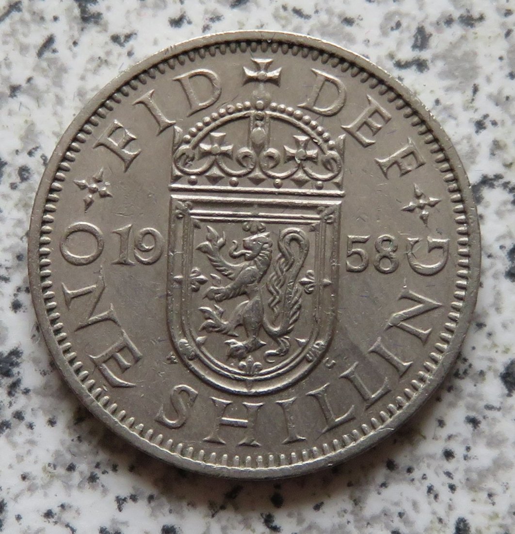  Großbritannien 1 Shilling 1958, Schottisch   