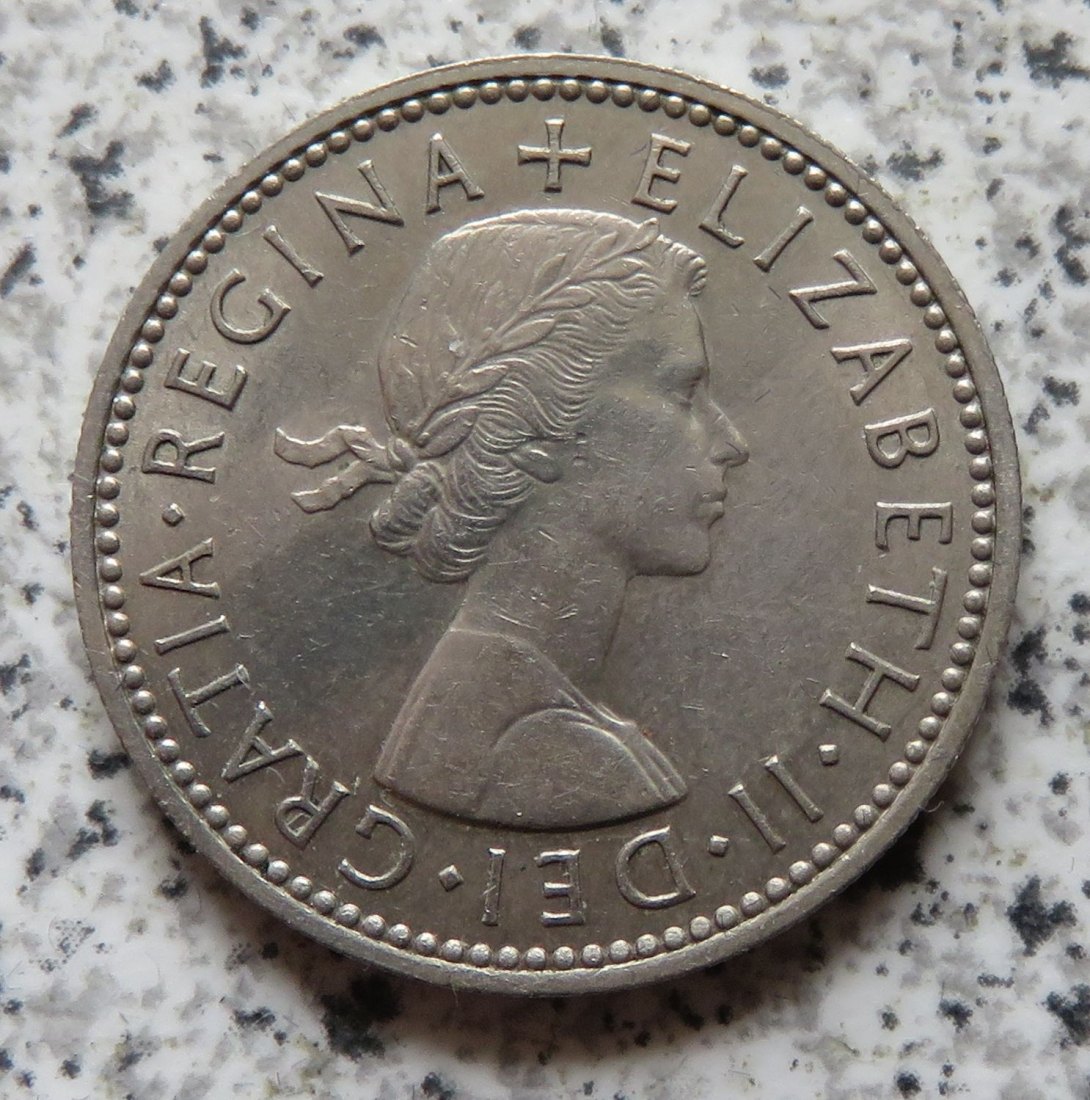  Großbritannien 1 Shilling 1959, Schottisch, besser   