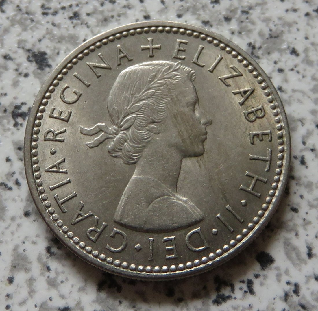  Großbritannien 1 Shilling 1961, Englisch, besser   