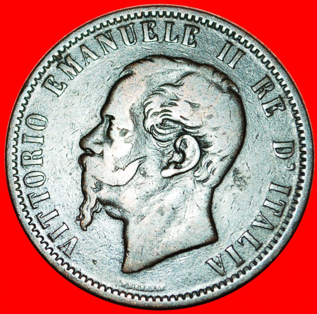  Ⰶ NAPLES: ITALY ★ 10 CENTESIMOS 1866N! VICTOR EMMANUEL II (1861-1878) LOW START ★ NO RESERVE!   