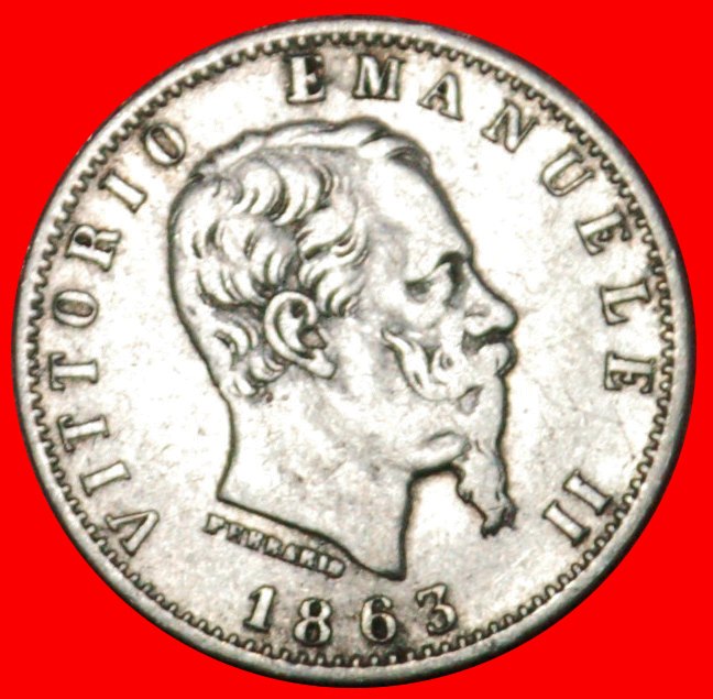  * SILBER: ITALIEN ★ 20 CENTESIMI 1863M BN! Viktor Emanuel II. (1861-1878)★OHNE VORBEHALT!   