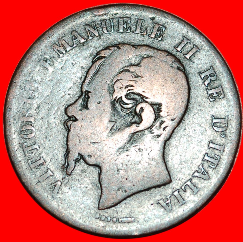  Ⰶ 2 SOLD NAPLES: ITALY★ 5 CENTESIMI 1862N! VICTOR EMMANUEL II (1861-1878)★LOW START ★ NO RESERVE!   