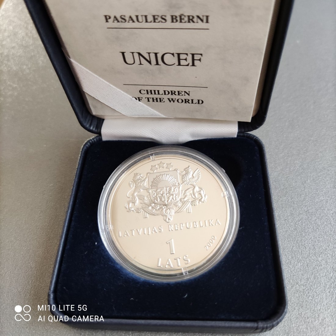  Lettland 1 Lats 2000 Silber proof pp UNICEF Children of the World   