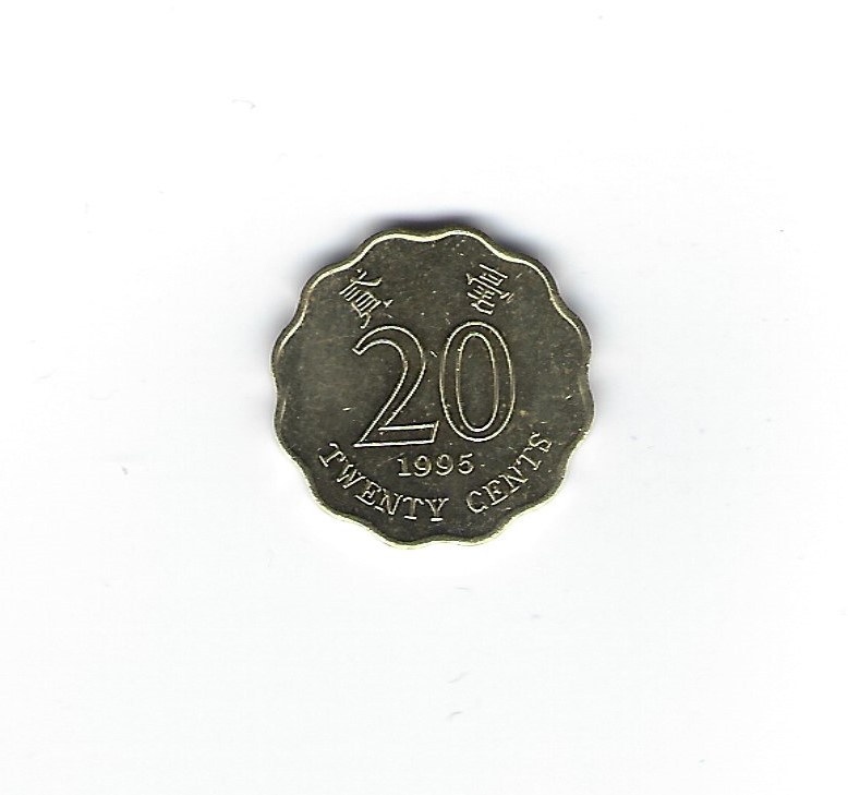  Hongkong 20 Cents 1995   