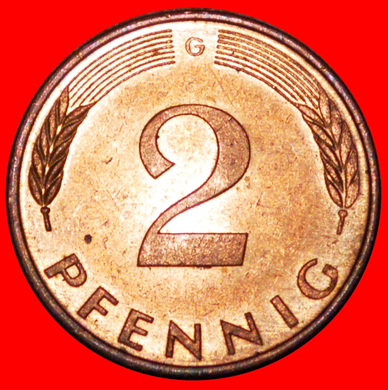 * OAK (1950-2001): GERMANY ★ 2 PFENNIG 1979G MINT LUSTRE! TO BE PUBLISHED! LOW START★ NO RESERVE!