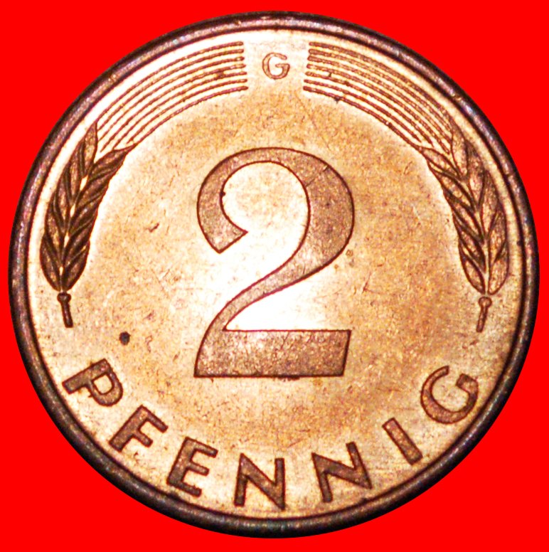  * OAK (1950-2001): GERMANY ★ 2 PFENNIG 1979G MINT LUSTRE! TO BE PUBLISHED! LOW START★ NO RESERVE!   