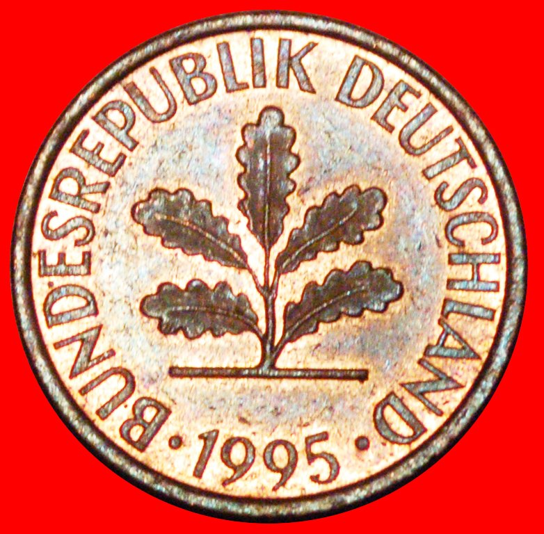 * OAK (1950-2001): GERMANY ★ 2 PFENNIG 1995J! TO BE PUBLISHED! LOW START★ NO RESERVE!