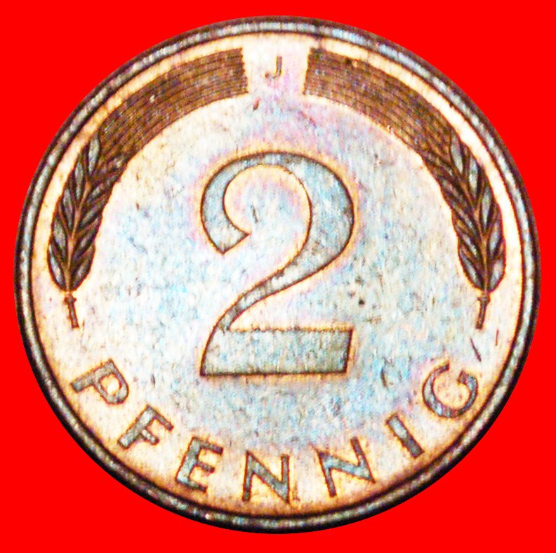  * OAK (1950-2001): GERMANY ★ 2 PFENNIG 1995J! TO BE PUBLISHED! LOW START★ NO RESERVE!   