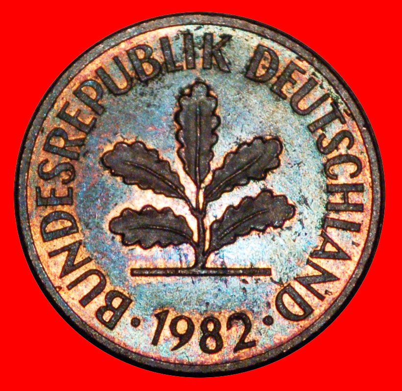  * OAK (1950-2001): GERMANY ★ 2 PFENNIG 1982J! TO BE PUBLISHED! LOW START★ NO RESERVE!   