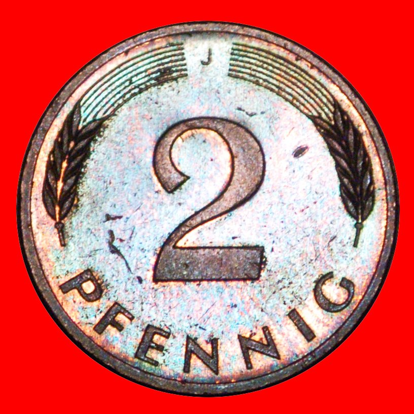  * OAK (1950-2001): GERMANY ★ 2 PFENNIG 1982J! TO BE PUBLISHED! LOW START★ NO RESERVE!   