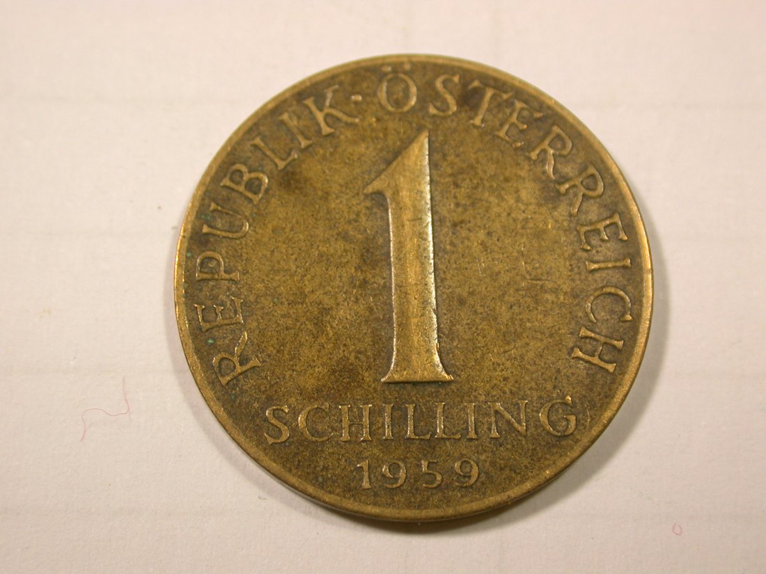  G11 Österreich  1 Schilling 1959 in ss/ss+   Originalbilder   