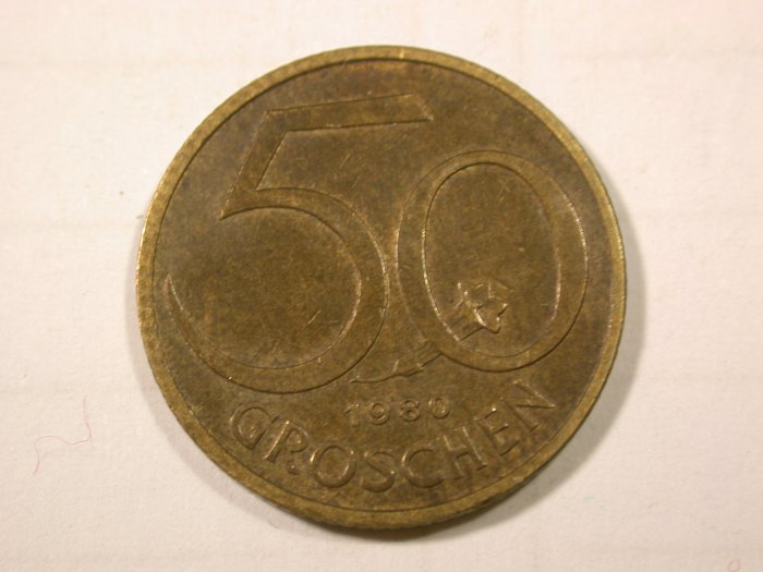 G11 Österreich 50 Groschen 1980 in vz Originalbilder