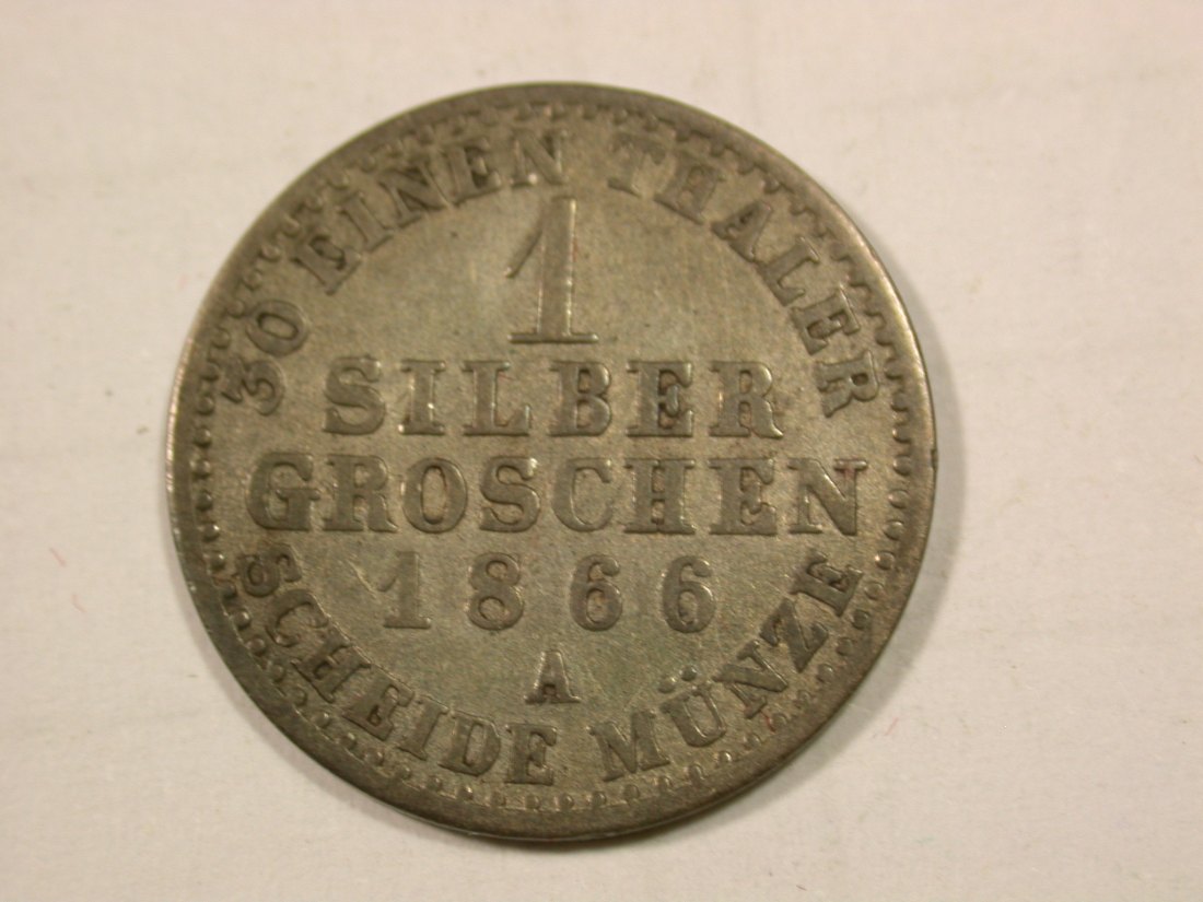 G11 Preussen 1 Silbergroschen 1866 A in ss Originalbilder