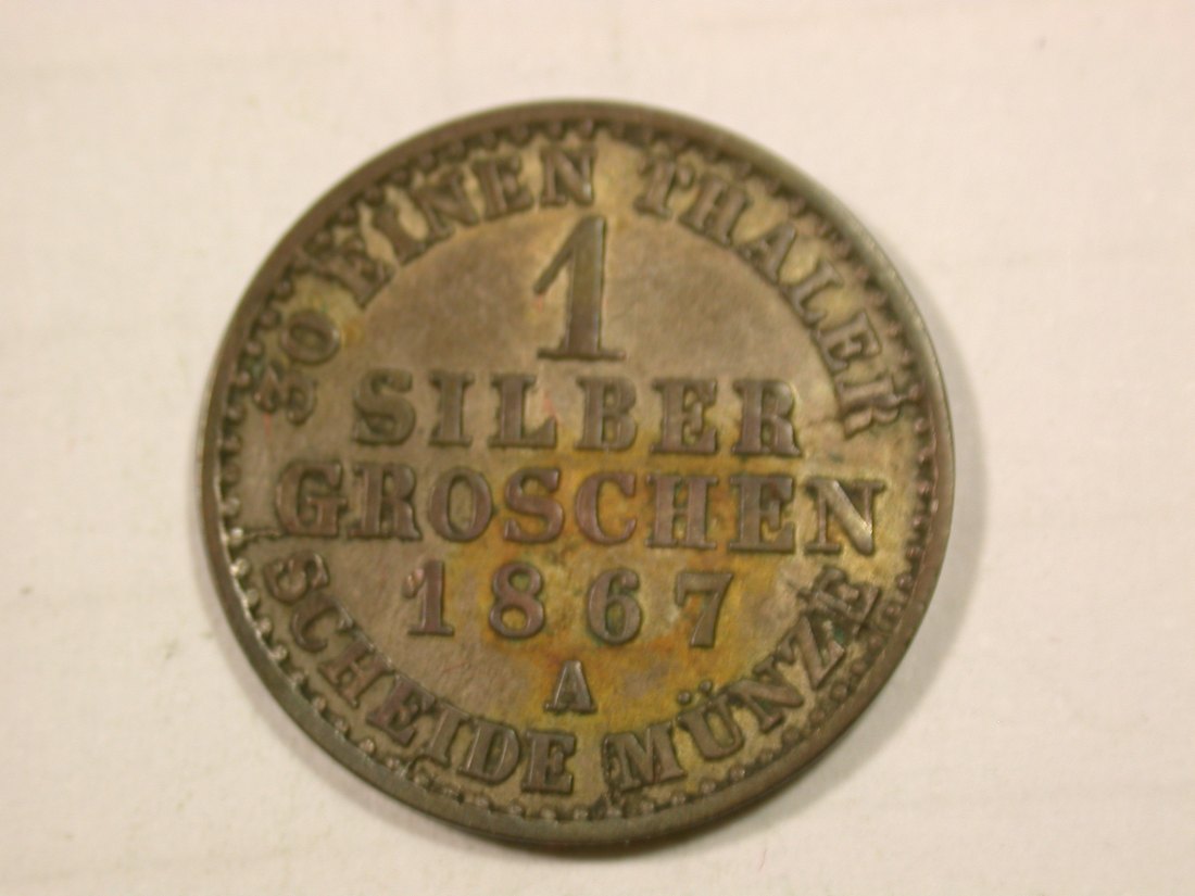 G11 Preussen 1 Silbergroschen 1867 A in vz Originalbilder