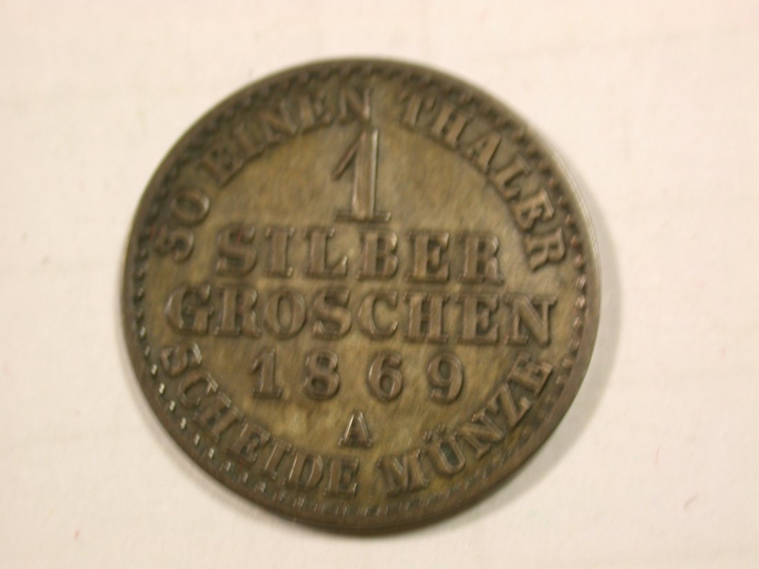  G11  Preussen  1 Silbergroschen 1869 A in ss+  Originalbilder   