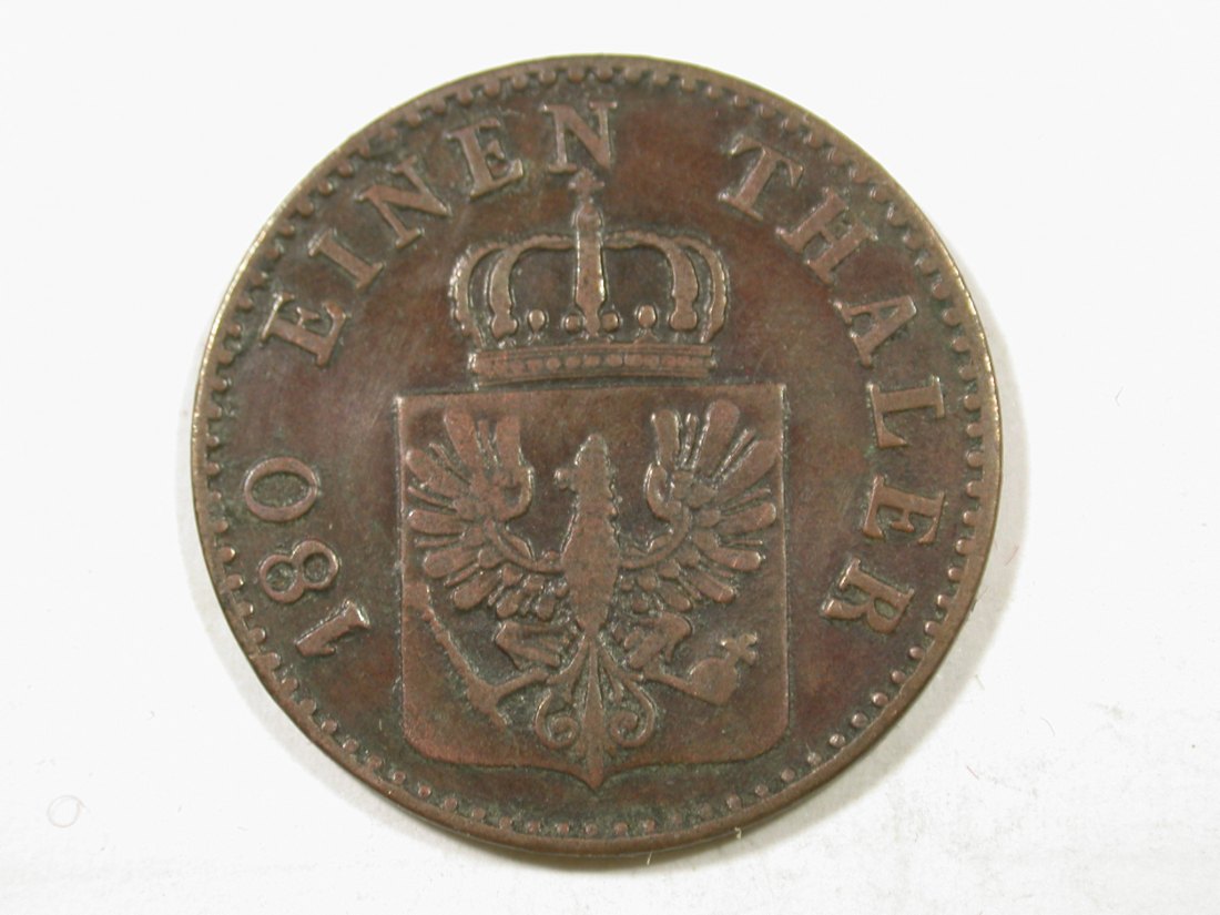  G11  Preussen  2 Pfennig 1857 A in ss  Originalbilder   