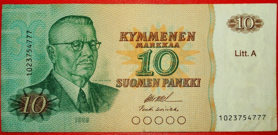 Ⰶ PAASIKIVI: FINLAND ★ 10 MARKS 1980 Litt. A 1023754777! OLL / Koi! LOW START ★ NO RESERVE!