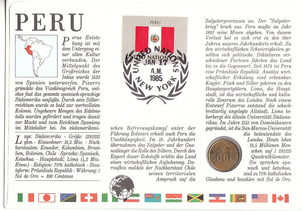  Numisbrief Peru 1985    b.   