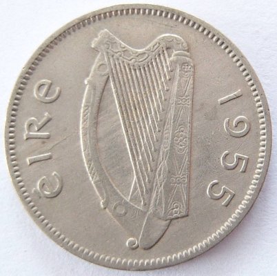  IRLAND IRELAND 6 Pence 1955 K-N ss-vz   